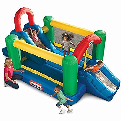 Little Tikes双滑梯大型跳床 Jump and Double Slide Bouncer: Toys & Games
