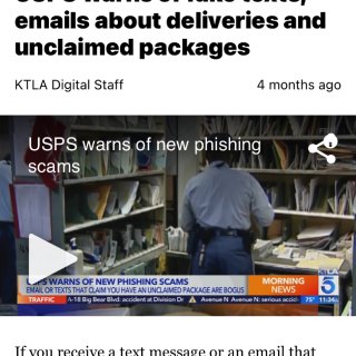 慎防USPS诈骗短信...