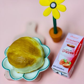 网红天然酵母面包：北海道奶油味👍...