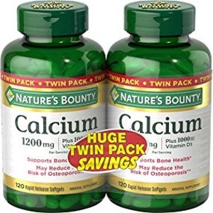 Nature's Bounty Absorbable Calcium, 1200mg, Plus 1000IU Vitamin D3, 220 Softgels (Pack of 2)