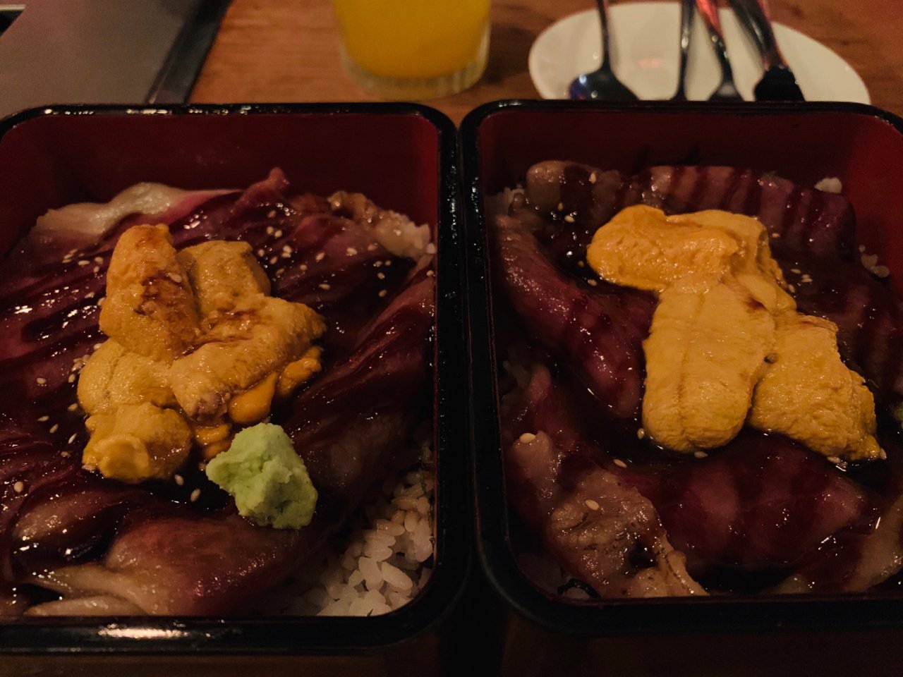 yakiniku futago,海胆和牛饭