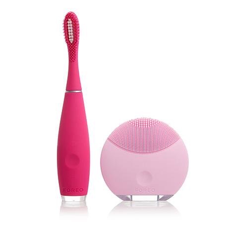 mini 洗脸刷+牙刷组合套装 粉色