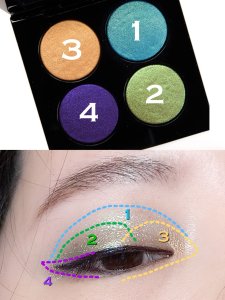 Pat 新款限量4色眼影-「藍綠紫金」超閃眼妝分享