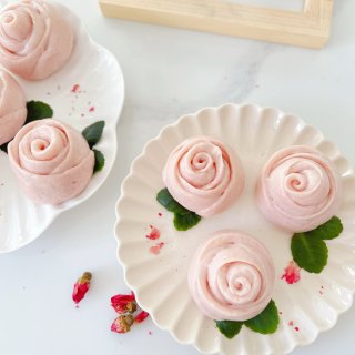 做一盘可以吃的玫瑰花｜把浪漫揉进馒头里...