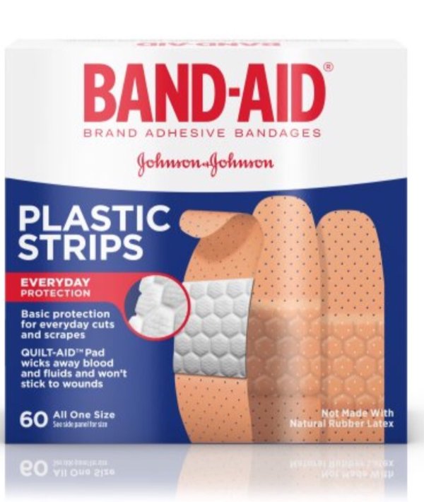 ® Brand COMFORT-FLEX® Minor Wound Care Plastic Adhesive Bandages, Assorted Sizes, 60 Count