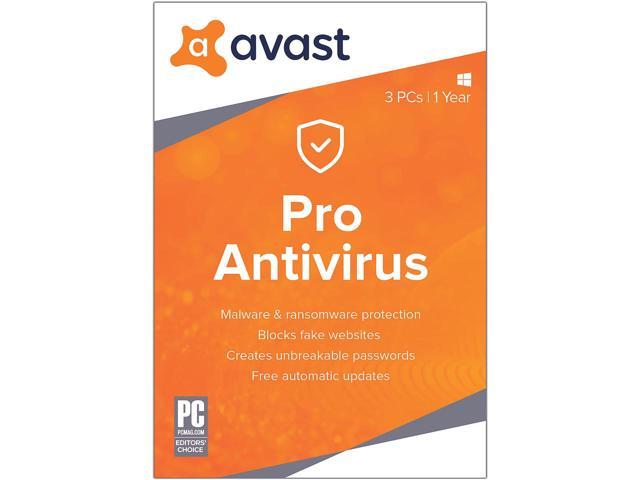 Avast Pro 杀毒软件 2018（3 PCs/1年）
