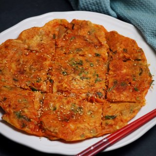简单的韩式泡菜饼...