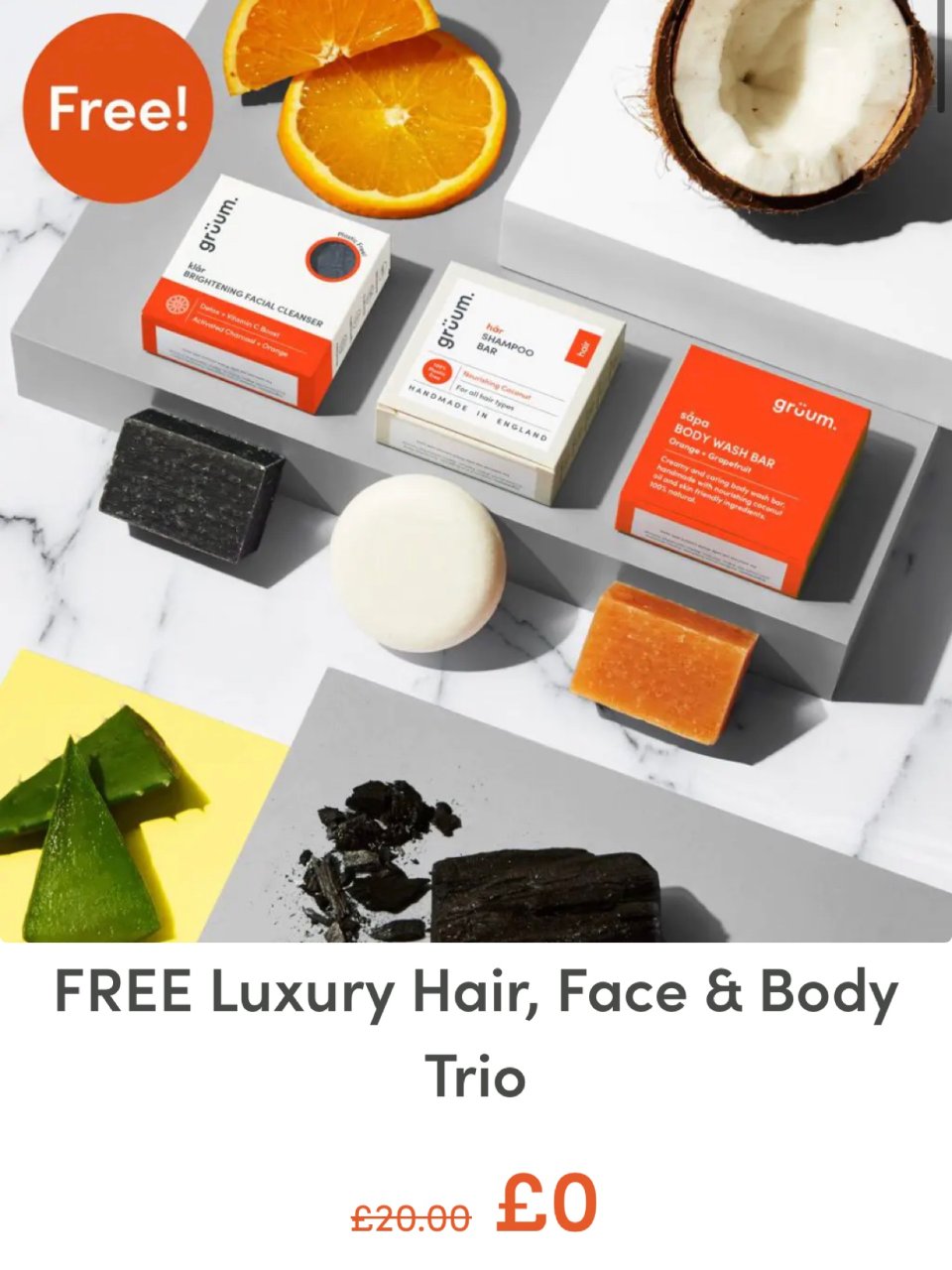 FREE Luxury Hair, Face & Body Trio - grüum