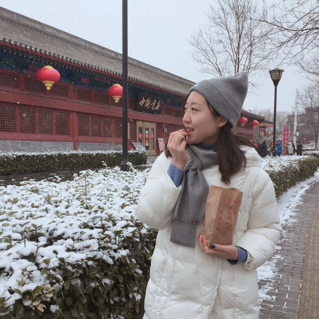 北京冬季第一场雪...