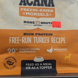 ACANA Grain Free High Protein Fresh & Raw Animal Ingredients Free-Run Chicken Recipe Freeze Dried Morsels Dog Food, 8 oz. | Petco