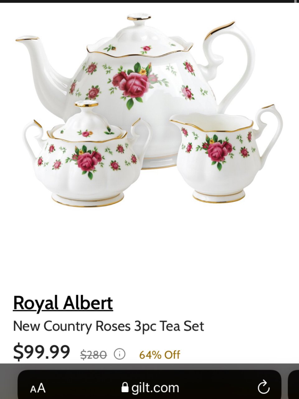 Royal Albert 玫瑰茶具不到4...