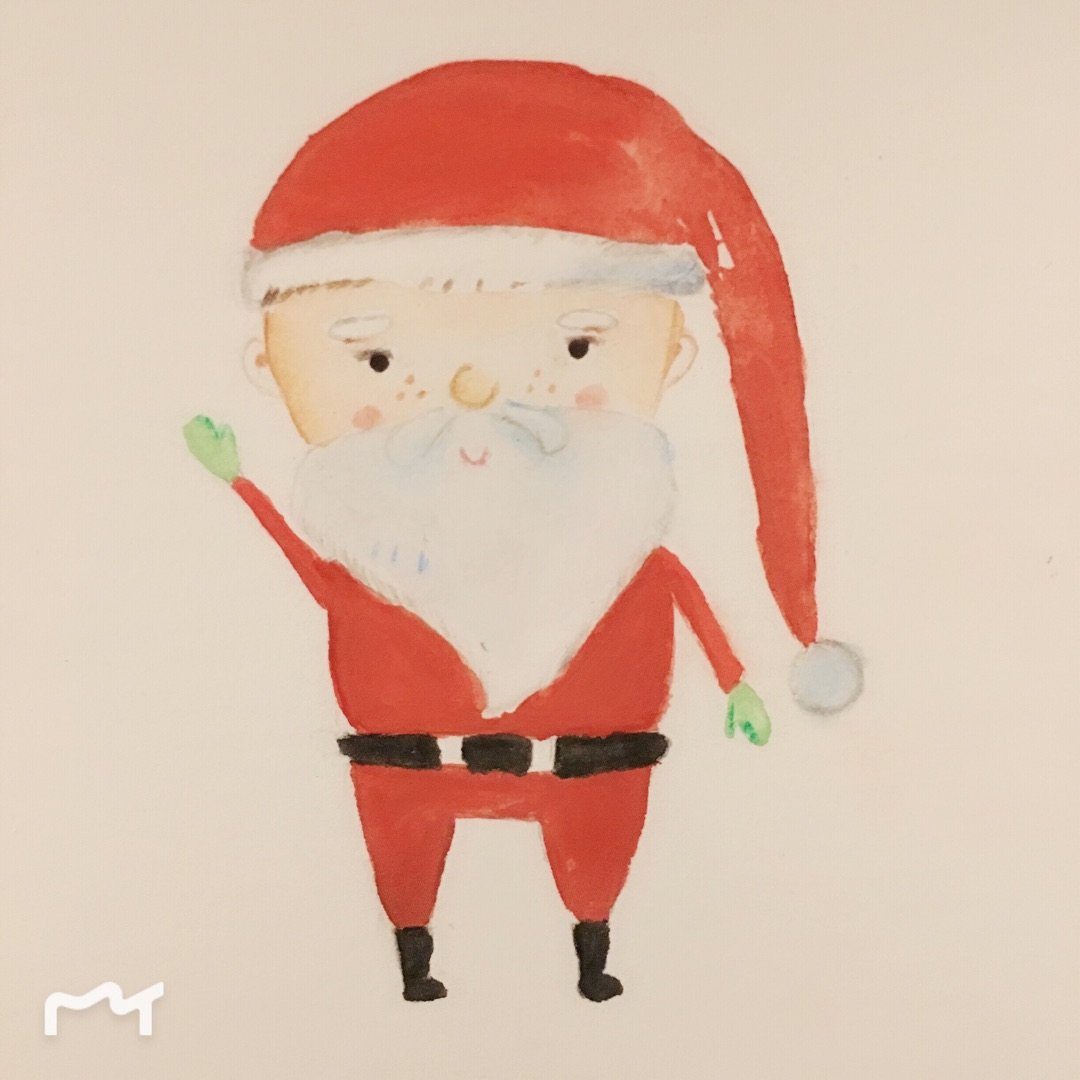 画个圣诞老人