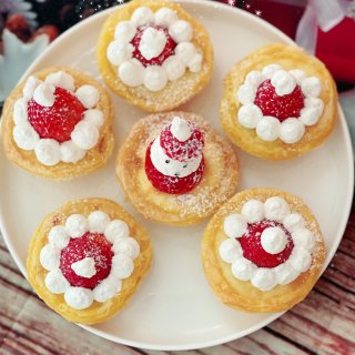 🎄圣诞季小甜品｜圣诞帽草莓蛋挞🍓...