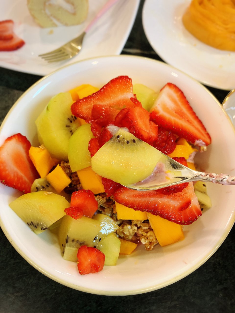 黄金奇异果,健康早餐,Oui yogurt