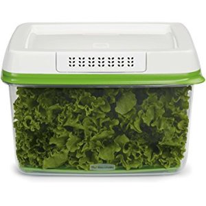 Rubbermaid FreshWorks Produce Saver Food Storage Container, Large, 17.3 Cup, Green