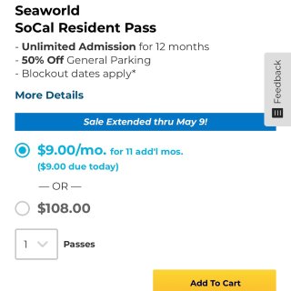 一不小心买到了SeaWorld的打骨折票...