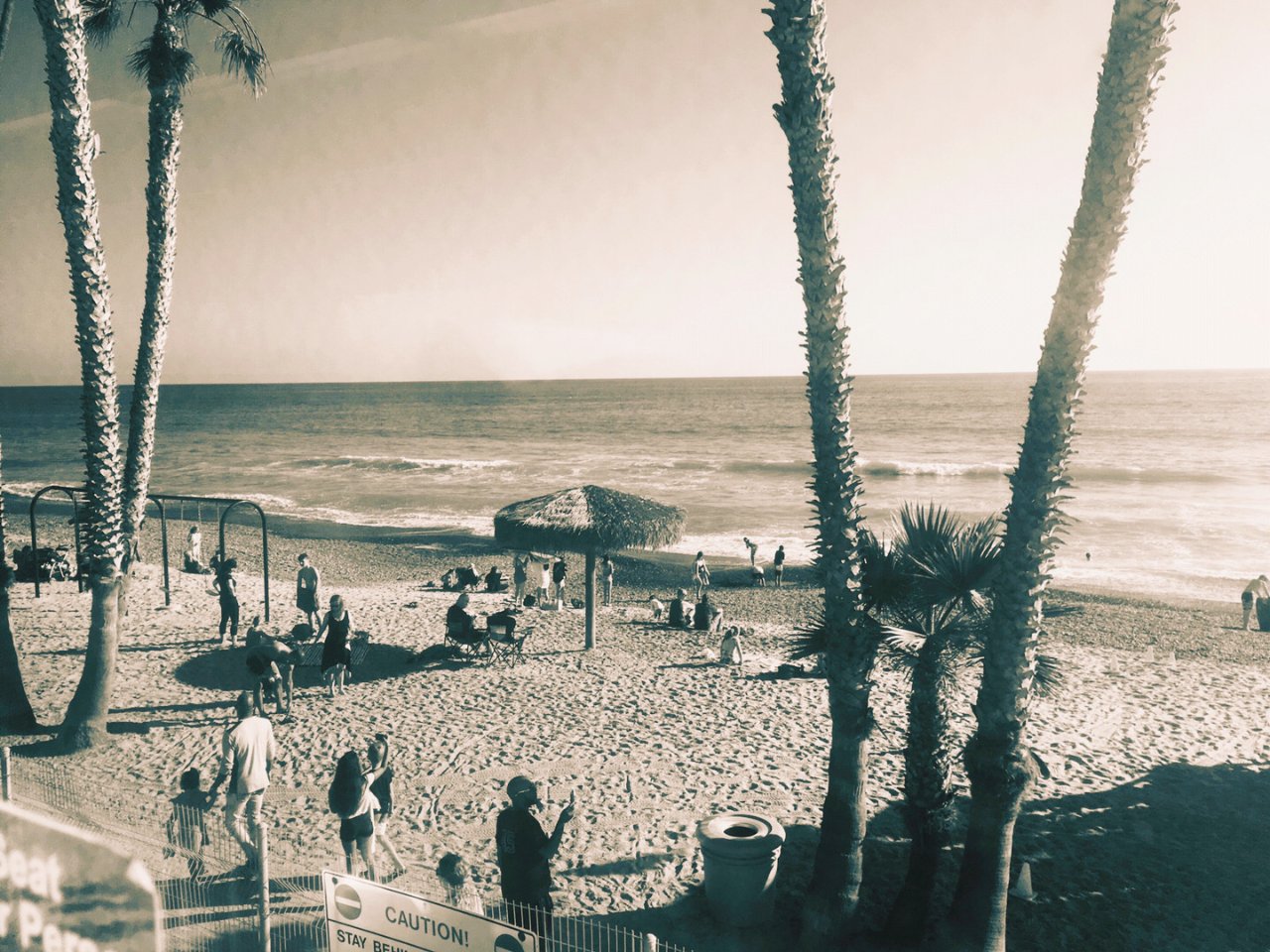 加州梦幻一般的沙滩...