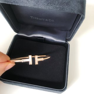Tiffany T系列新款珍珠贝母钻石手...