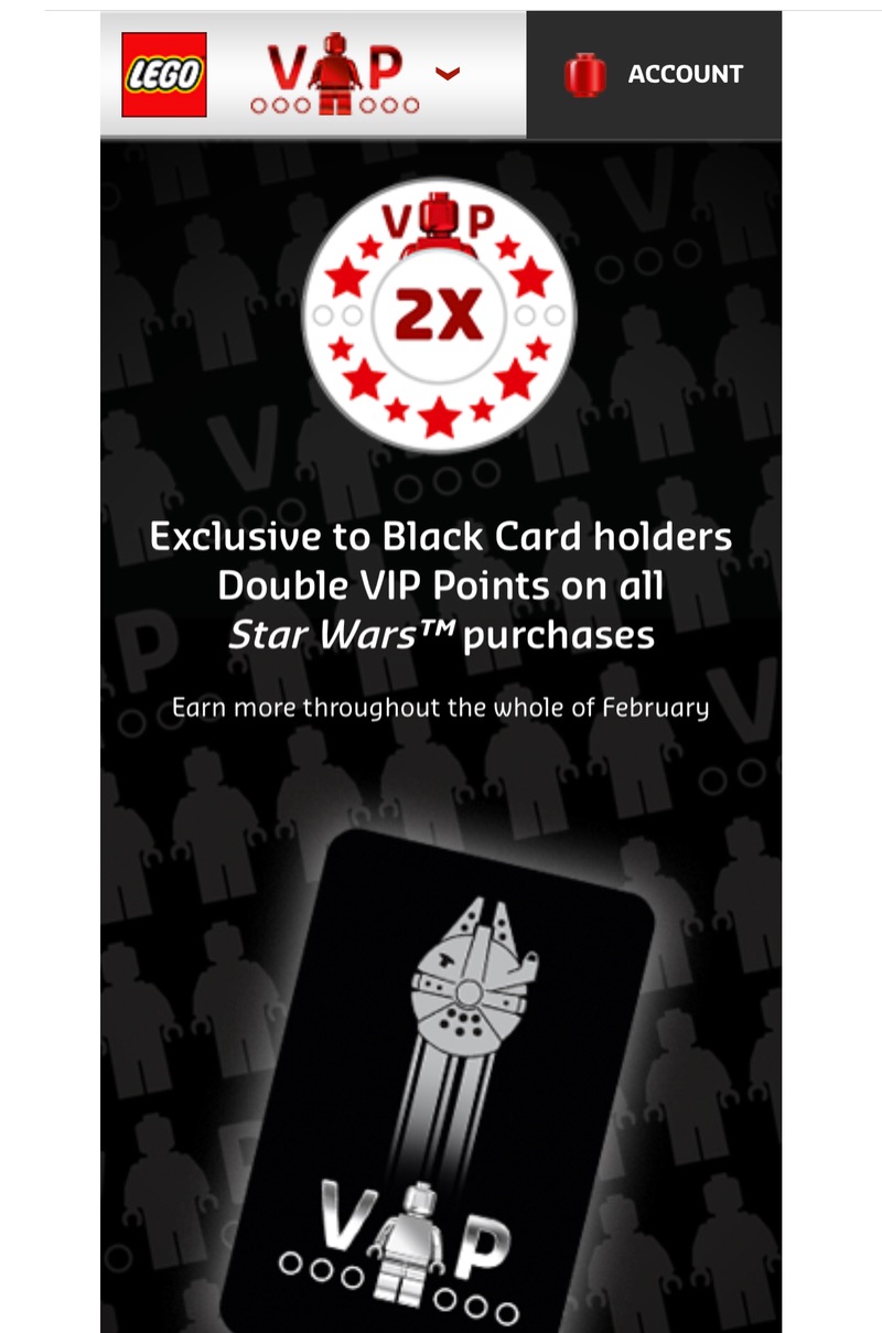 black card 二月买star wars系列双倍积分
