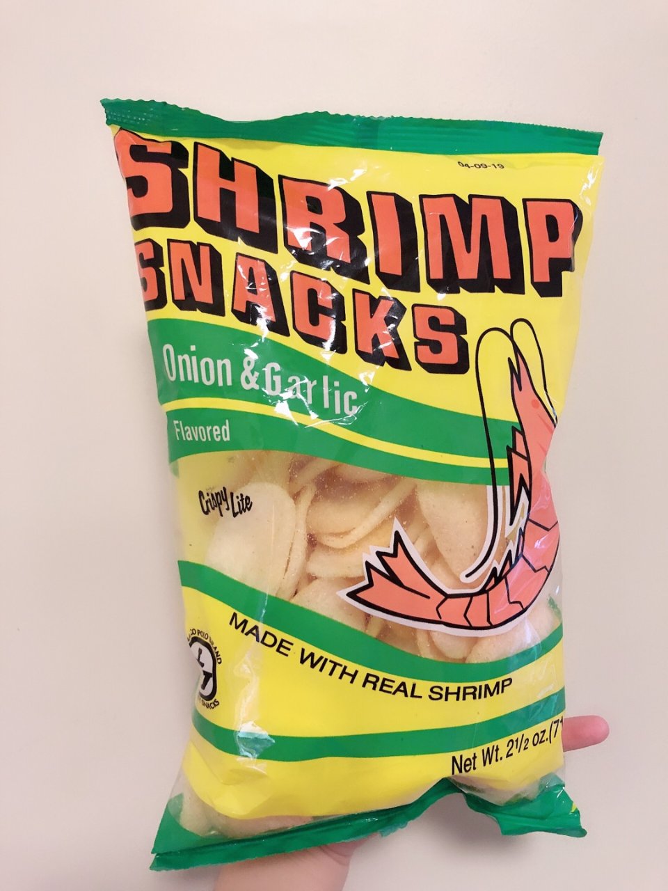 shrimp snacks,Onion & Garlic Flavored,1.59美元