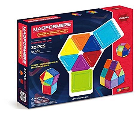 Magformers Standard Rainbow Opaque Solid Set (30-pieces)
