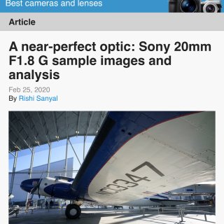 Sony 20mm F1.8 G｜给爱星...