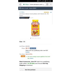 $7.12 L il Critters 小熊软糖 150粒