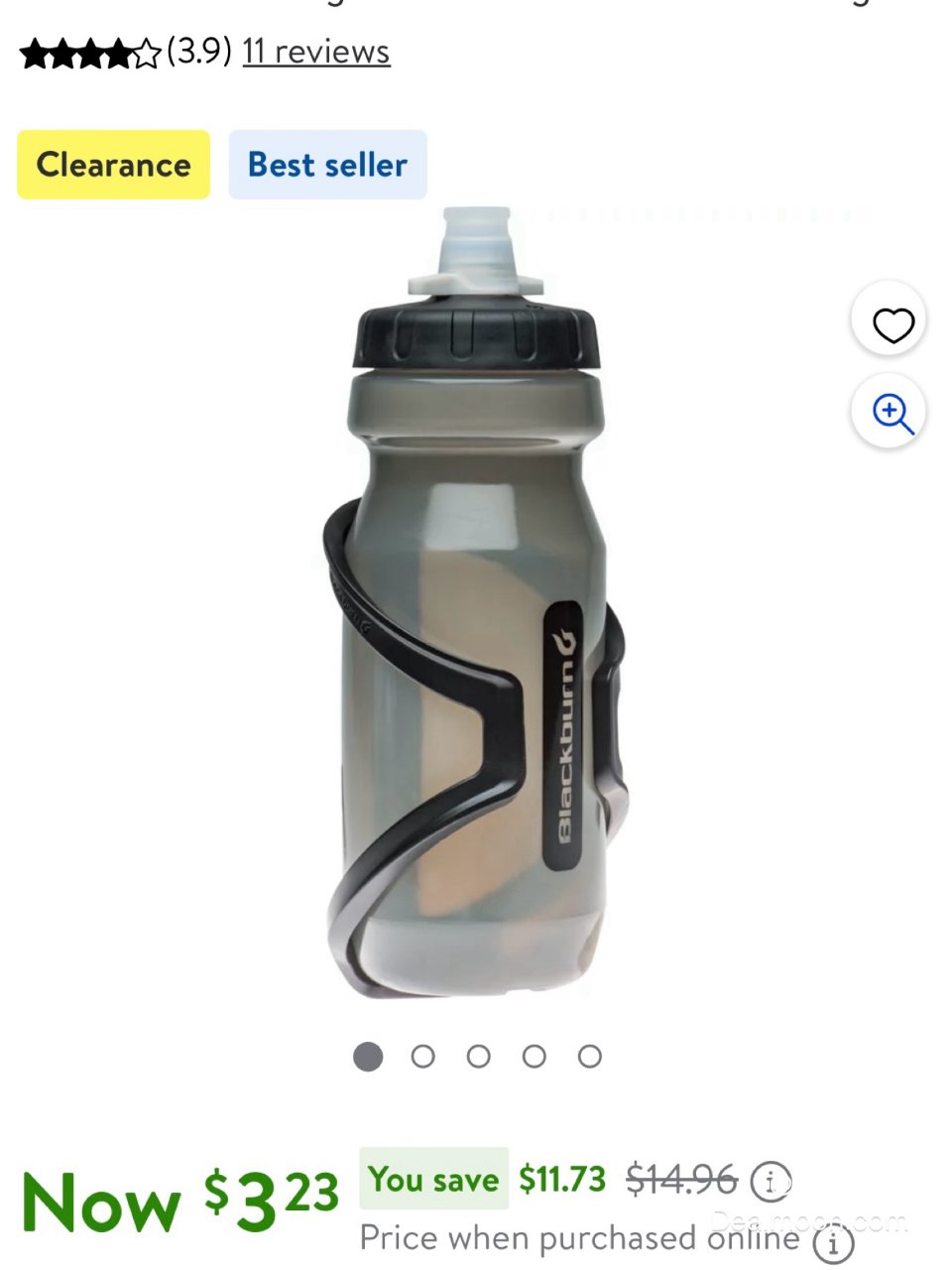 Blackburn Locking Valve Water Bottle With Cage - Walmart.com