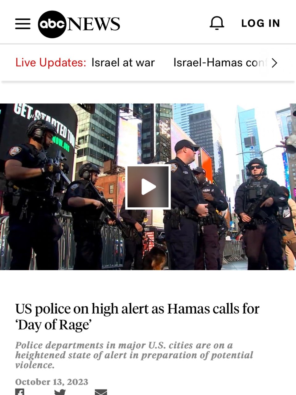 哈马斯的警告⚠️今日美国恐有暴动...