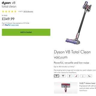 Dyson无线吸尘器折扣码每件省£100...