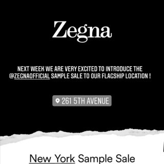 纽约 Zegna Sample Sale...