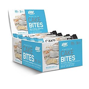 Optimum Nutrition Protein Cake Bites, Whipped Protein Bar, Flavor: Birthday Cake, 12 Count
