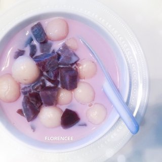 紫薯牛奶汤圆