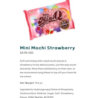 Mini Mochi Strawberry | Lolli and Pops