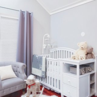儿童房布置,婴儿房,宝宝用品,婴儿床