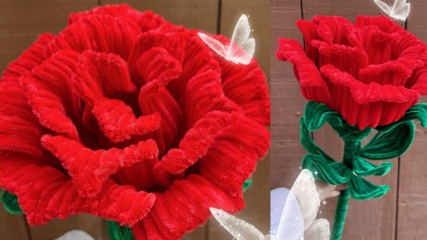 【手工】特大号玫瑰花🌹教程来了