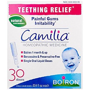 Boiron Camilia, Baby Teething Relief, 30 Doses. Teething Drops for Painful Gums, Natural Active Ingredient