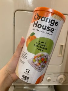 Orange House橙子味固体洗衣球测评