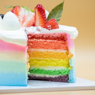 把彩虹吃进肚子里🌈巴黎贝甜彩虹蛋糕🍰...