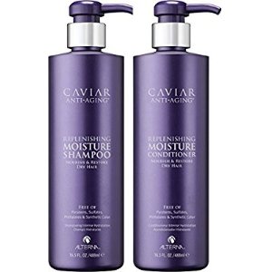 Caviar Anti-Aging Replenishing Moisture Shampoo and Conditioner Set, 16.5-Ounce