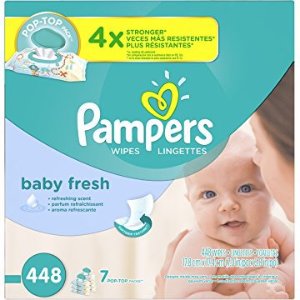 Pampers Baby Fresh Water Baby Wipes 7X Pop-Top Packs, 448 Count