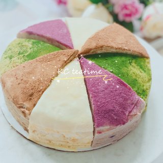 彩虹千层蛋糕，拼色拼出美感来...