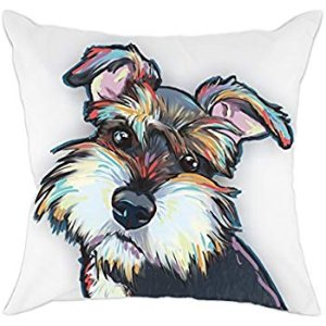 $6.99 Cute Dog Pattern Cotton Throw Pillow Case 可爱狗狗枕头套
