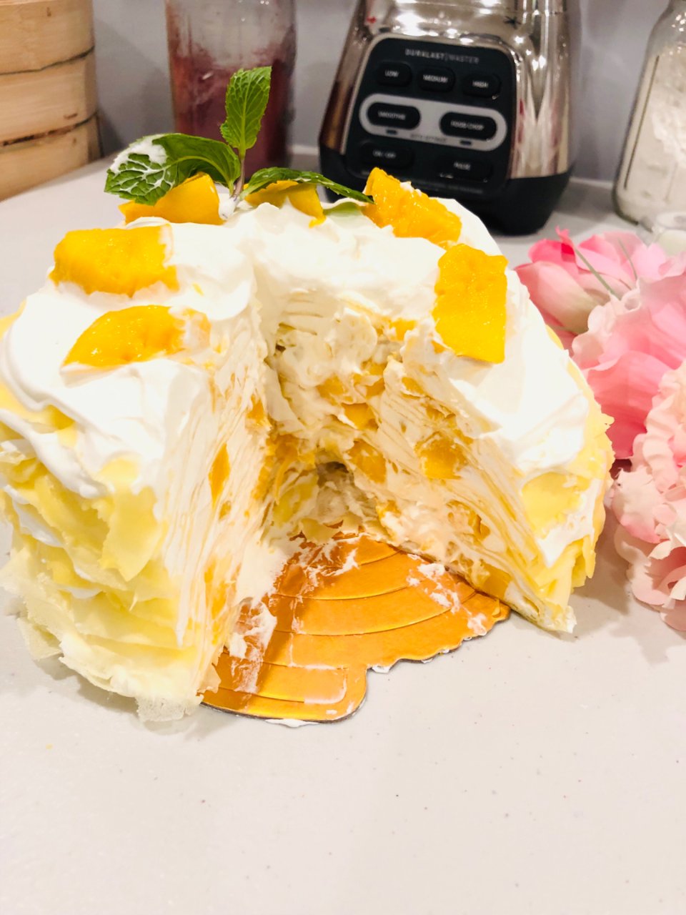 芒果千层蛋糕🍰...