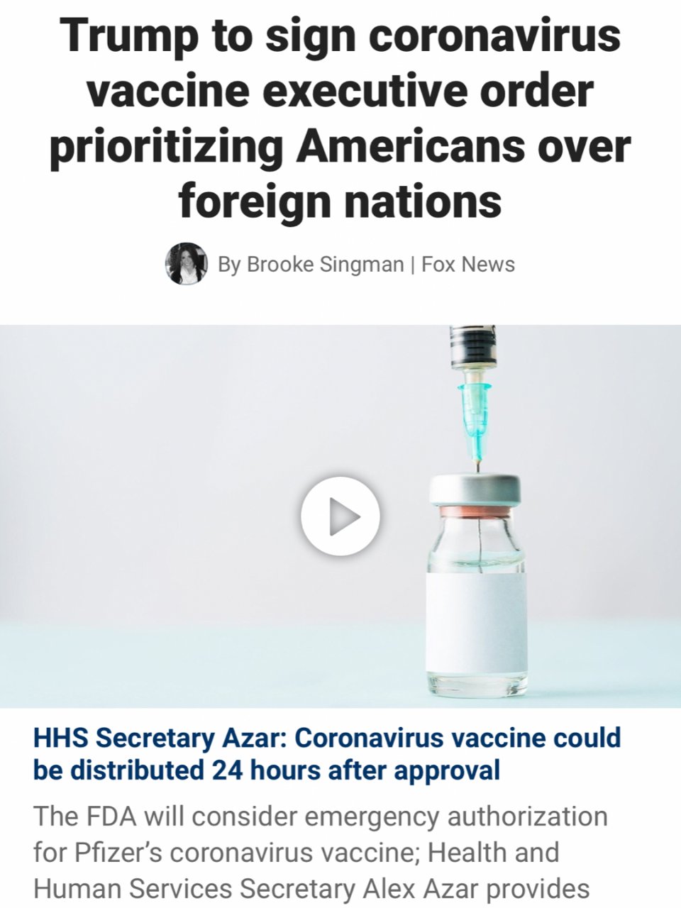 疫苗美国优先！...