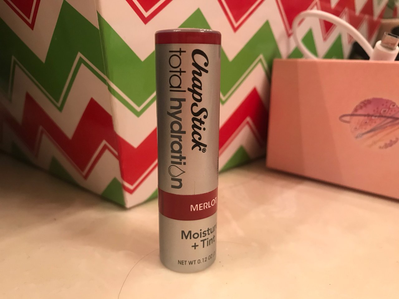 ChapStick Total Hydration Moisture + Tint Merlot Tinted Lip Balm Tube, Merlot Tinted ChapStick for Lip Care - 0.12 Oz: Health & Personal Care