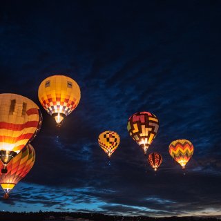Nevada的国际热气球节...