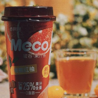 香飘飘MECO果汁茶：桃桃红柚，香气诱人...