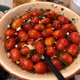 自己腌制的圣女果,来自自家菜园的小番茄,快手腌制,美式腌菜