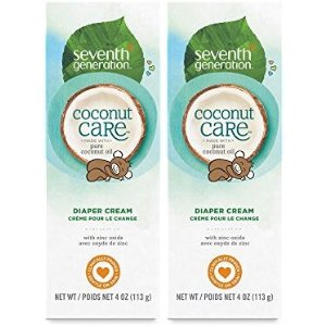 Seventh Generation Baby Diaper Cream with Soothing Coconut Care, 4 oz (2 count)